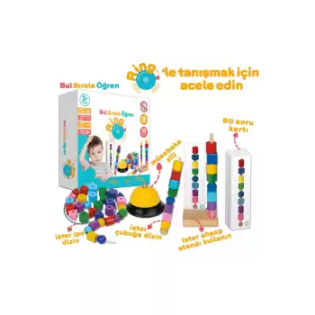 Bul Sırala Öğren Line Up Ring Motor Beceri Uzamsal ve Görsel Algı Düşünme Becerisi Geliştirme Oyunu