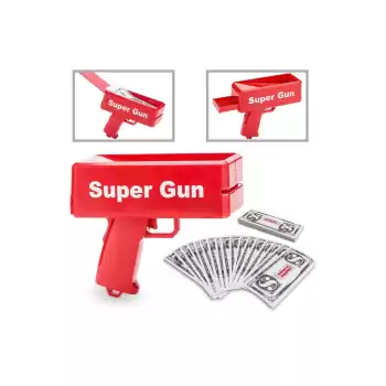 Parti Düğün Nişan Kına Doğum Günü Eğlence Aleti Para Saçma Tabancası Super Money Gun Püskürtme