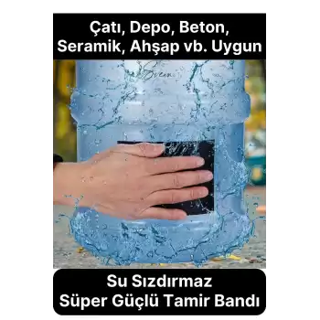 Süper Güçlü Su Geçirmez Sızdırmazlık Bandı Yama Bant Su Borusu Tamir Durdurma 48 mm x 1,2 mt