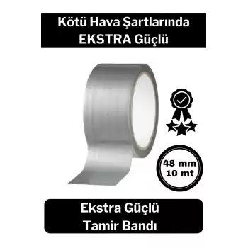 Çok Amaçlı Su Geçirmez Sızdırmaz Dayanıklı İzolasyon Gri Tamir Bandı 48 Mm 10 Mt 1 Adet