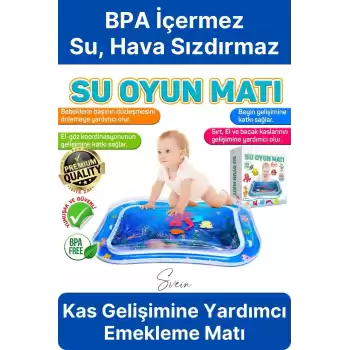 Dayanıklı Sızdırmaz Su Oyun Matı Bebek Aktivite Oyuncağı BPA İçermez Emekleme Zamanı Duyusal Gelişim