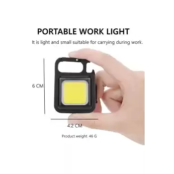 Premium Mini LED Anahtarlık 1000 Lümen El Feneri Usb Şarjlı Taşınabilir Metal Kamp Seyahat İçin