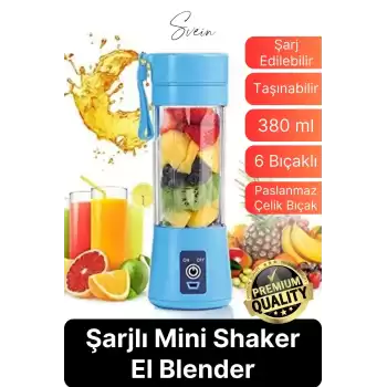 Portatif Taşınabilir Elektrikli Mini Meyve Sıkacağı Smoothie Kamp Piknik Şarjlı Rondo Karıştırıcı
