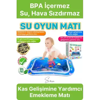 Dayanıklı Sızdırmaz Su Oyun Matı Bebek Aktivite Oyuncağı BPA İçermez Emekleme Zamanı Yatak Minder