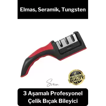 Profesyonel Bileme Aleti 3 Açılı Aşamalı Çok Fonksiyonlu Elmas Seramik Tungsten Çelik El Bıçakları