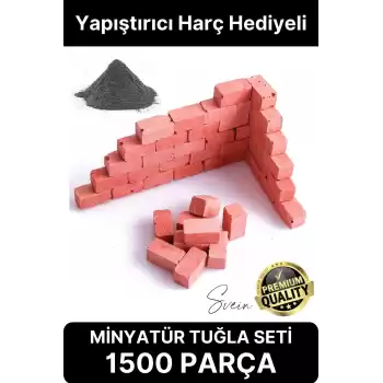 Özel Üretim 1500 Parça Eğitici Öğretici Mini Tuğla İnşaat Maket Ev Kendin Yap Boya Beceri Hobi Seti