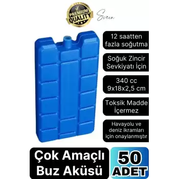 50 Adet Buz Aküsü 12 Saat Termal Soğutma Kamp Piknik Seyahat Yiyecek İçecek Çanta Soğuk Kutusu
