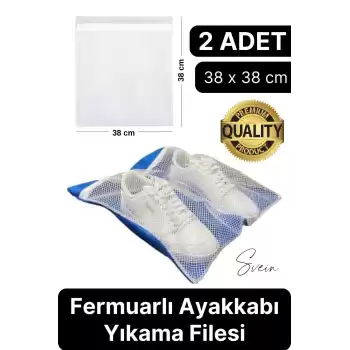 Premium Fermuarlı Ayakkabı Yıkama Filesi Sandalet Terlik Çamaşır Çorap Torbası Yırtılmaz Dayanıklı