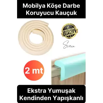 Şerit Masa Kenar Köşe Koruyucu Kauçuk Çocuk Çarpma Darbe Önleyici Tampon Yumuşak Sehpa Masa 2 Metre