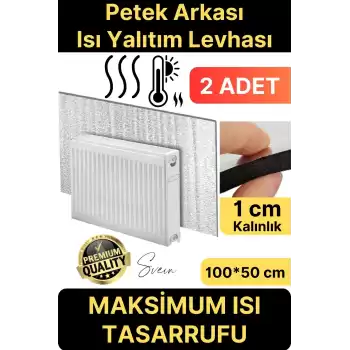 2 Adet Petek Arkası 1 Cm Isı Yalıtım Levhası Radyatör Izolasyon Kalorifer Ev Ofis Tasarruf Arkalığı