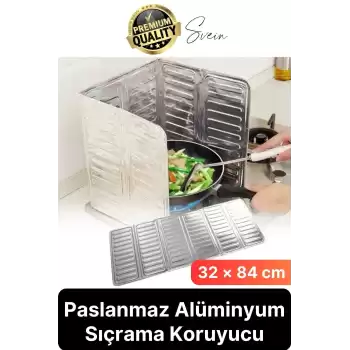 Ocak Fırın Arkası Yağ Sıçrama Koruyucu Katlanır Alüminyum Levha Rüzgar Önleyici Panel Folyo Plaka