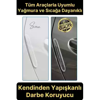 Güçlü Kalın Silikon Oto Darbe Çizik Koruyucu Şeffaf Kendiliğinden Yapışkanlı Bant Kapı Kolu Sürtme