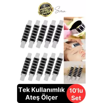 10lu Alın Şerit Termometre Esnek Kullanımlık Su Süt Isı Ateş Vücut Bebek Çocuk Sıcaklık Ölçer