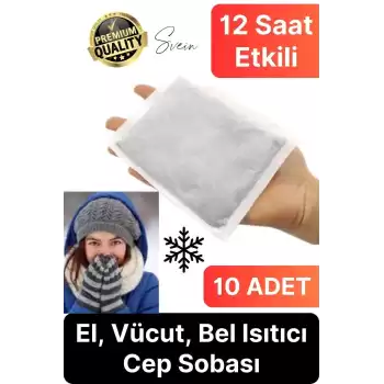10 Adet Cep Sobası Sıcak Jel Dağcılık Tatil   Kış 12 Saat Isıtıcı Vücut El Bel Ayak Isınmatik