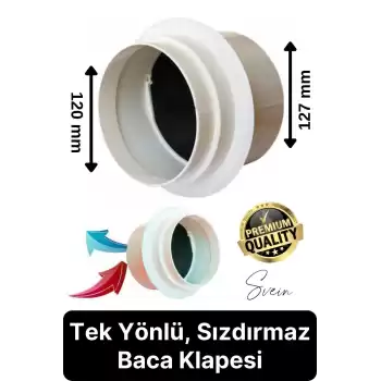 Tek Yönlü Baca Klapesi Mutfak Sızdırmaz Contalı Çekvalfi Aspiratör Davlumbaz Kötü Koku Önleyici