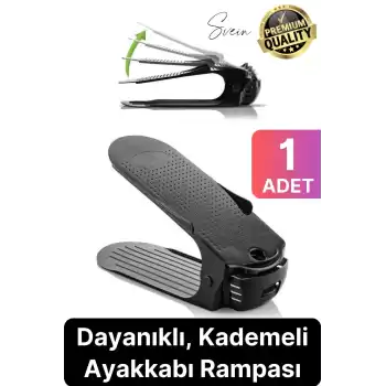 Ayakkabı Rampası İstifleyici Dolap İçi Depolama Organizer Koruyucu Katlı Düzenleyici Ayarlanabilir