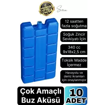 10 Adet Buz Aküsü 12 Saat Termal Soğutma Kamp Piknik Seyahat Yiyecek İçecek Çanta Soğuk Kutusu