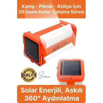 Şarj Edilebilir Enerjili Usb LED Işık Lamba Beyaz El Feneri Işıldak Portatif Kamp Piknik Kablosuz