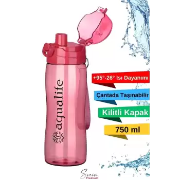 Kilitli Kapaklı Sızdırmaz Suluk Darbeye Isıya Dayanıklı Şeffaf Plastik