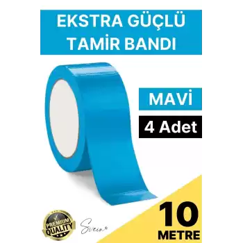 4 Adet 10 mt Mavi Tamir Takviye Kapatıcı Güçlü Onarım Bandı Su Geçirmez Sızdırmaz Dayanıklı Çatlak