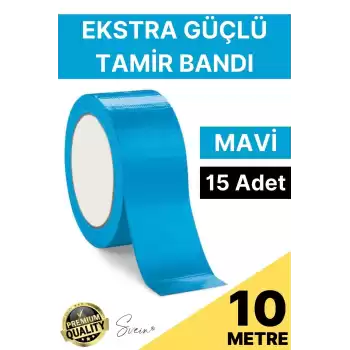 15 Adet 10 mt Mavi Tamir Takviye Kapatıcı Güçlü Onarım Bandı Su Geçirmez Sızdırmaz Dayanıklı Çatlak