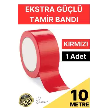 1 Adet 10 mt Kırmızı Tamir Takviye Kapatıcı Güçlü Onarım Bandı Su Geçirmez Sızdırmaz Dayanım Çatlak