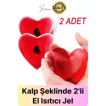 2 Adet Kalp Şeklinde El Sobası Isıtıcı Sihirli Jel Sıcak Isınmatik Sevgililer günü Hediyelik Kış Cep