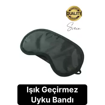 Rahat Unisex Yıkanabilir Uyku Maskesi Işık Önleyici Geçirmez Siyah Konforlu Esnek Göz Seyahat