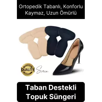 Premium Kullanışlı Yeni Nesil Taban Destekli Ped Vurma Önleyici T Şekilli Topuklu Ayakkabı Konforlu
