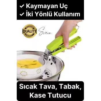 Dayanıklı Sıcak Tabak Tepsi Tava Kase Tutucu Aparat El Yakmaz Ayarlanabilir Tekli Tutma Sapı