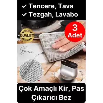 Çok Fonksiyonlu Tencere Tava Ovma Bezi Çizmez Tel Bulaşık Pas Silebilen Kolay Durulama Kopmaz
