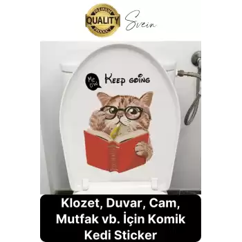 Özel Tasarım WC Klozet İçin Komik Kedi Sticker Tuvalet Banyo Cam Duvar Yapıştırma Etiket Dekoratif