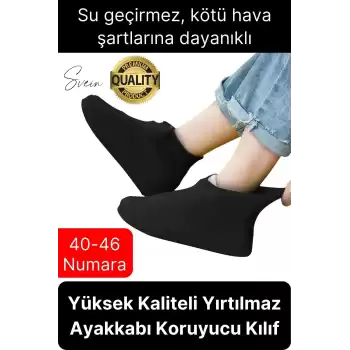 Yüksek Kaliteli Yırtılmaz Ayakkabı Koruyucu Kılıf Örtü Kaplama Su Geçirmez Dayanıklı Koruyucu Siyah