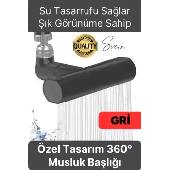 Özel Tasarım Dekoratif Mutfak Su Tasarruflu Sert Plastik 360 Derece Dönen Musluk Çok Fonksiyonlu