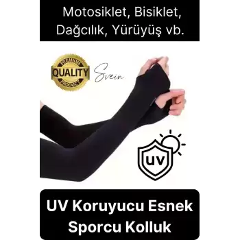 Spor Esnek Uzun Kol Anti UV Güneş Koruyucu Kol Kılıfı Bisiklet Motosiklet Koşu Kolluk Tesettür