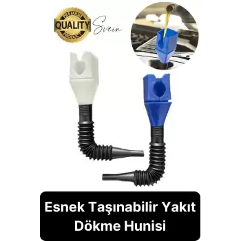 Esnek Taşınabilir Yakıt Dökme Aparatı Yağ Benzin Hunisi Araba Otomobil Hortum Pratik Araç Plastik