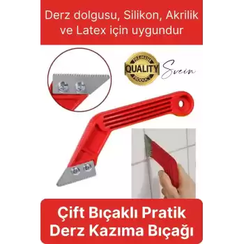 Kolay Kullanım Metal Derz Kazıma Aparatı Çift Bıçaklı Sert Zeminler İçin Beyazlatma Etkili Pratik