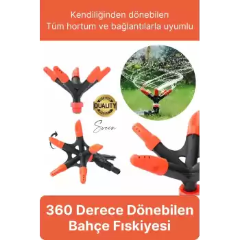 Kendiliğinden Hareketli Dönebilen Çok Yönlü Çim Bahçe Sulama Fıskiye 360 Derece Bakım Aparatı