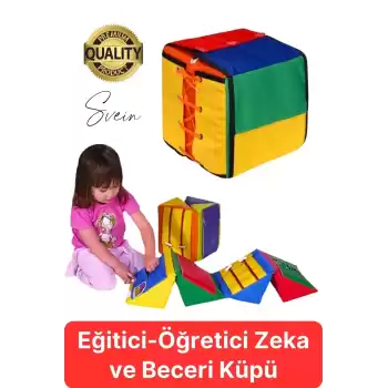 Motor Beceri Küpü Sünger Eğitici Öğretici Renkli Denge Koordinasyon Pratiklik Zeka Geliştiren