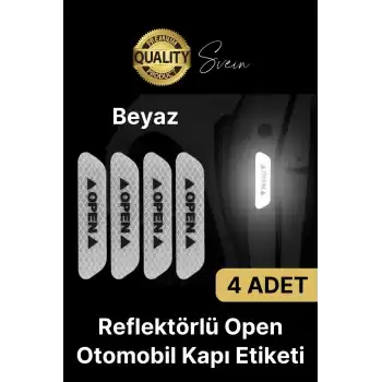 Oto Sticker Yan Kapı İkaz Open Reflektörlü Yapıştırma Oto Aksesuar Binek Ticari İz Bırakmaz