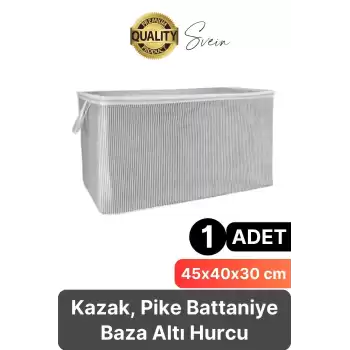 Çok Amaçlı Kazak Pike Battaniye Kıyafet Hurcu Dolap Düzenleyici Yerden Tasarruf Baza Altı Mini Boy