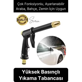 Çok Fonksiyonlu Ayarlanabilir Yüksek Basınçlı Yıkama Su Tabancası Tazyikli Araba Motor Yıkama Bahçe