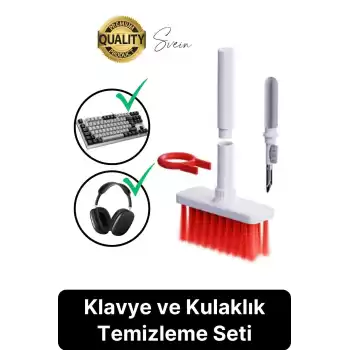 Çok Amaçlı Klavye ve Kulaklık Temizleme Seti Elektronik Cihaz Fırçalı Bilgisayar Tuş Çektirme
