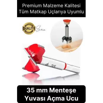 Premium 35 mm Menteşe Yeri Açma Delme Freze Bıçağı Ahşap Matkap Ucu Mutfak Dolabı Kapak Marangoz