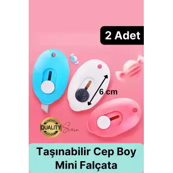 Çok Amaçlı Taşınabilir Cep ve Çanta Mini Falçata Maket Bıçağı Ultra Keskin Anahtarlıklı Çelik