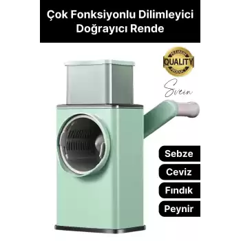 Fonksiyonel Rende Kollu Sebze Doğrayıcı Dilimleyici Mutfak Tambur Peynir Fındık Ceviz Öğütücü