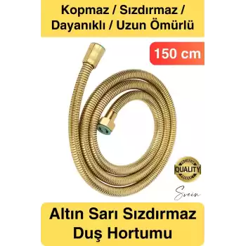Yüksek Kalite Paslanmaz Kırılmaz Çelik Örgülü Duş Hortumu Uzayan Spiral 150 cm Büküm Önleyici