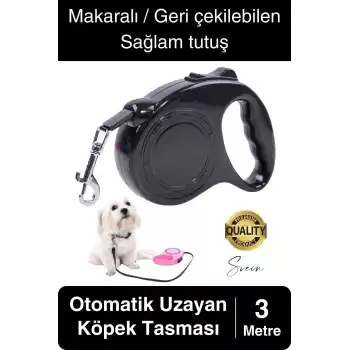 3 Metre Makaralı Otomatik Uzayabilen Geri Çekilebilen Köpek Tasması Boyun Gezdirme Kuvvetli Tutuş