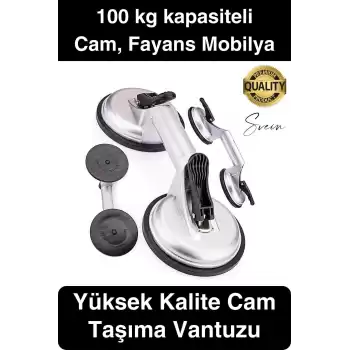 100 Kg Kapasiteli İkili Cam Vantuzu Alüminyum Vakumlu Taşıma Kaporta Göçük Çektirme Fayans Tutucu