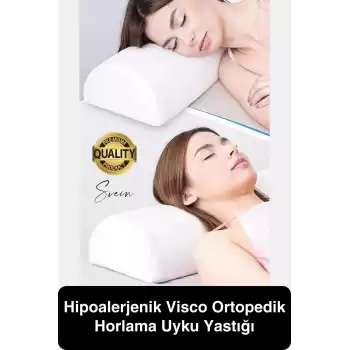 Konforlu Ergonomik Nefes Alabilen Hipoalerjenik Visco Ortopedik Horlama Uyku Yastığı Boyun